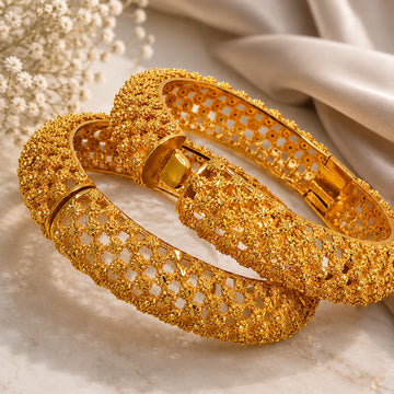 Premium Gold Finish Madrasi Kara Bangles
