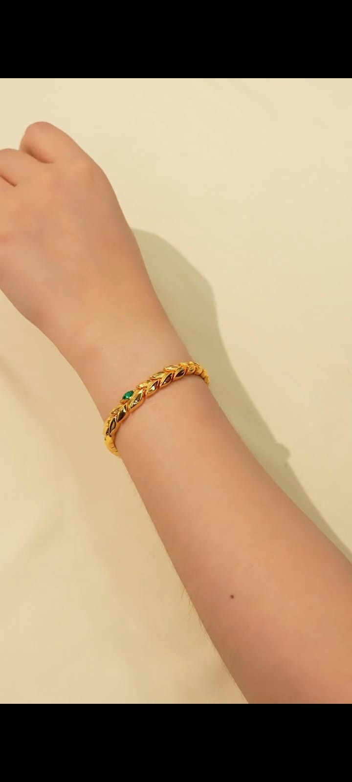 Emerald Twist Link Bracelet