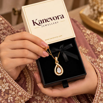 Infinity Teardrop Pendant Necklace