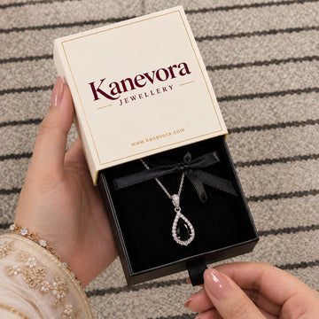 Noir Teardrop Pendant Necklace
